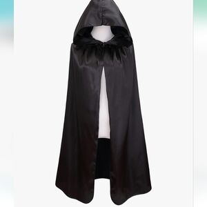 Enchanted Midnight Black Hooded Cape for Kids